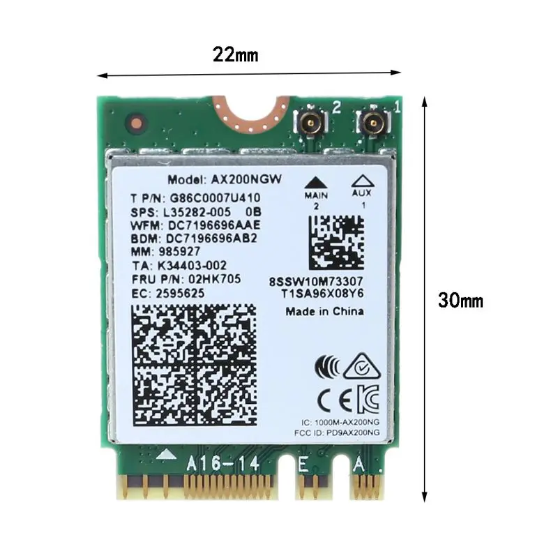 Двухдиапазонный беспроводной AX200NGW NGFF M.2 Wifi сетевой адаптер для Intel AX200 U1JA