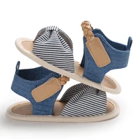 Summer Men and Women Baby 0 to 18 Months, Bowknot Stripe Flower Princess Comfortable Soft Bottom Shoes First Steps 6