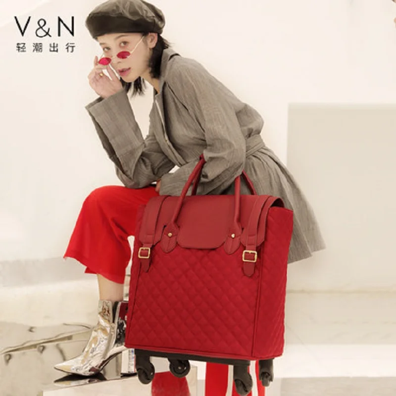 CARRYLOVE Perfect luxury fashion 18 дюймов сумка на колесиках Спиннер фирменный дорожный