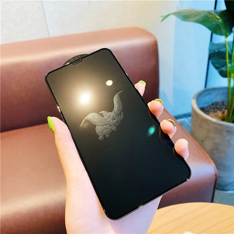 Flying Elephant LinXiang Невидимый мультфильм Hello-kitty Cat Crayon 6D Закаленное стекло протектор экрана для iPhone 6 6s 7 8 Plus X XR XS Max 11 Pro - Цвет: Flying Elephant