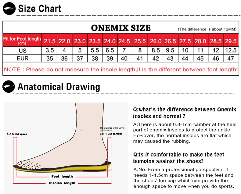 Новое поступление onemix уличная тренировочная обувь для мужчин, спортивная обувь для ходьбы, увеличивающая рост, женская обувь для бега, размер 36-45