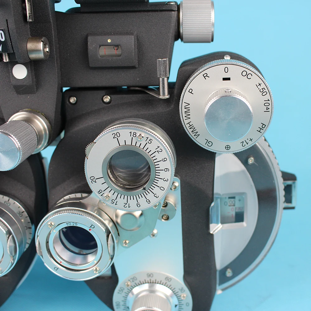 Manual phoropter Optical view tester Vision tester Minus cylinder lenses Black color