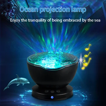 

Ocean Wave Projector LED Night Light Music Player 7 Light Cosmos Star kid Bedroom Ocean Projection Lights