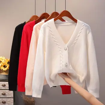 

Women‘s Cardigans 2020 Fashion Knit Sweater Spring Autumn Long Sleeve Button up Female Sweater Cardigan