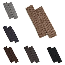 ; женские гетры; спортивные носки; теплые однотонные вязаные гетры; теплые гольфы с манжетами; зимние вязаные носки до колена