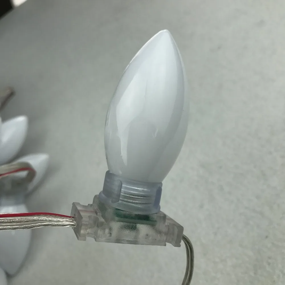 50 узлов молочно-белый DC12V WS2811 Светодиодный модуль пикселей; IP68; С Заполнение эпоксидной смолой; прозрачный материал, поликарбонат и чистый провод