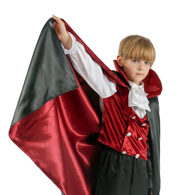 Dracula Cosplay Traje Infantil, Vampiro Assustador, Fantasia Masculina,  Festa de Carnaval de Halloween, Earle