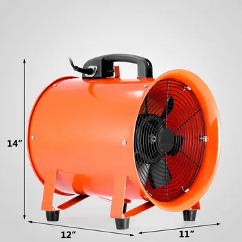 

VEVOR new style 10" Portable Industrial Axial Ventilator Blower Workshop Extractor Fan 250 mm with free shipping to Europe