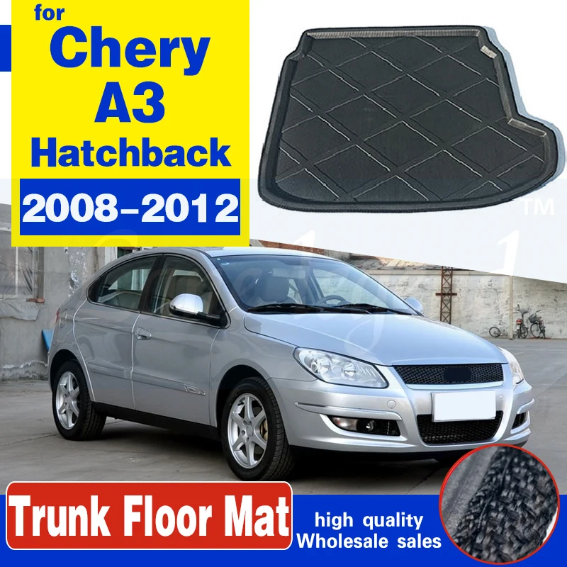 

For Chery A3 2008-2012 Hatchback Car Rear Boot Liner Trunk Cargo Mat Tray Floor Carpet Mud Pad Protector Waterproof Pad 2009