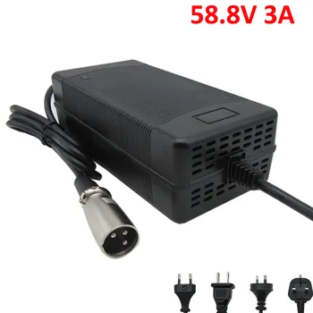 

58.8V 3A electric bike lithium battery charger 3PIN XLRM connector for 48V 52V 14S li ion battery pack