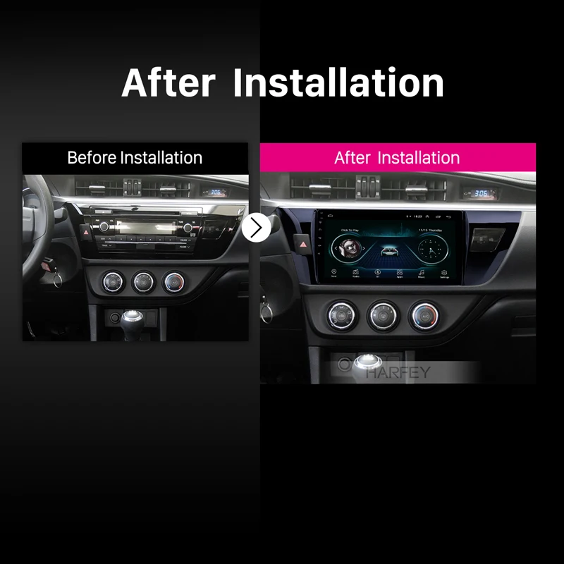 Discount Harfey 2Din 10.1" HD Car Stereo GPS 1+16GB Navi Android 8.1 Radio Multimedia Player For Toyota Corolla 2013 2014 2015 Head Unit 3 Discount Harfey 2Din 10.1" HD Car Stereo GPS 1+16GB Navi Android 8.1 Radio Multimedia Player For Toyota Corolla 2013 2014 2015 Head Unit 3
