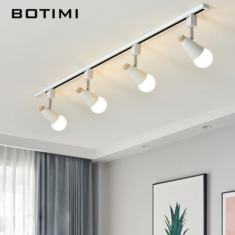 BOTIMI светодиодный потолочный светильник в длинном треке для гостиной поверхностного монтажа Потолочный Светильник Коридор Регулируемый осветительный прибор