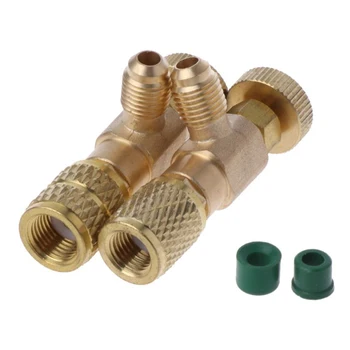 

Hot 2pcs Filling Refrigerant Safety Control Easy Operate Sealed Air Conditioning Adapters Quick Coupler Rotation Replacement