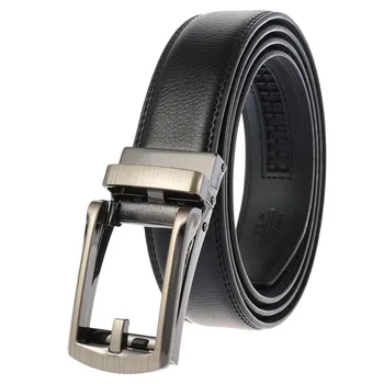 

Men Leather Belts Automatic Buckle Cowhide Waist Strap Belts Business Casual Metal Buckle Adjustable Belt #YL1