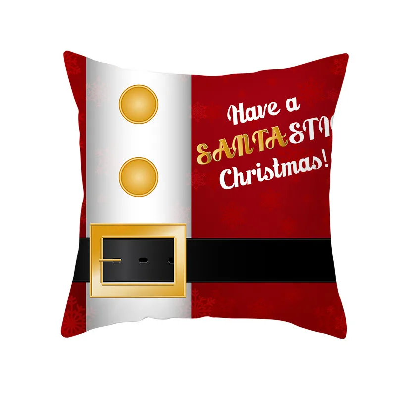 Fuwatacchi New Year Red Cushion Cover Christmas Gift Decorative Pillow Covers for Home Sofa Polyester Throw Pillow Cases 45*45cm - Цвет: PC11762