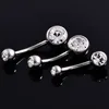 1Pc G23 Titanium  Navel Bars Piercing Belly Rings Ombligo Nombril Body Jewelry Navel Piercing Sexy Belly Button Rings Gem ► Photo 3/5