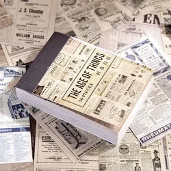 50pcs/lot Retro Newspaper Stamp Ticket Stickers Vintage Plant Stickers Junk Journal Label DIY Diary Album Scrapbooking Material
