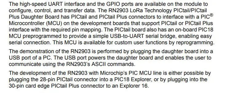 1 шт. x RN-2903-PICTAIL RN2903 LoRa technology PICtail/PICtail Plus дочка