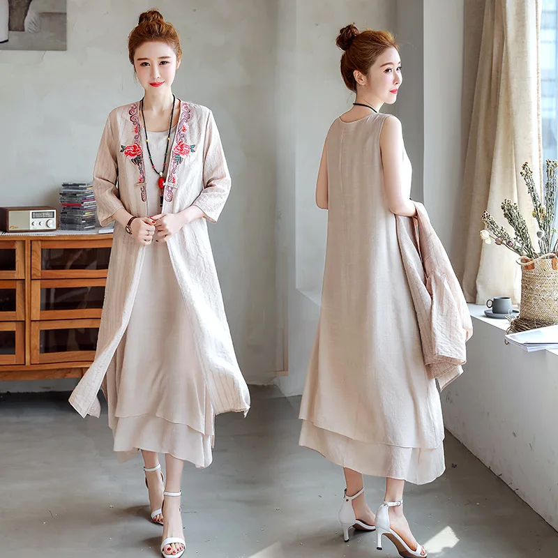 

Set/Suit Skirt 2019 Summer Cool Simple Mid-length Two-Piece Set-Style Embroidered