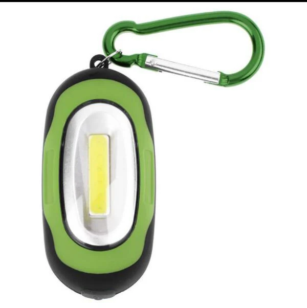 Hot Mini COB LED Flashlight Waterproof Portable Keychain Torch Light - Цвет: Green