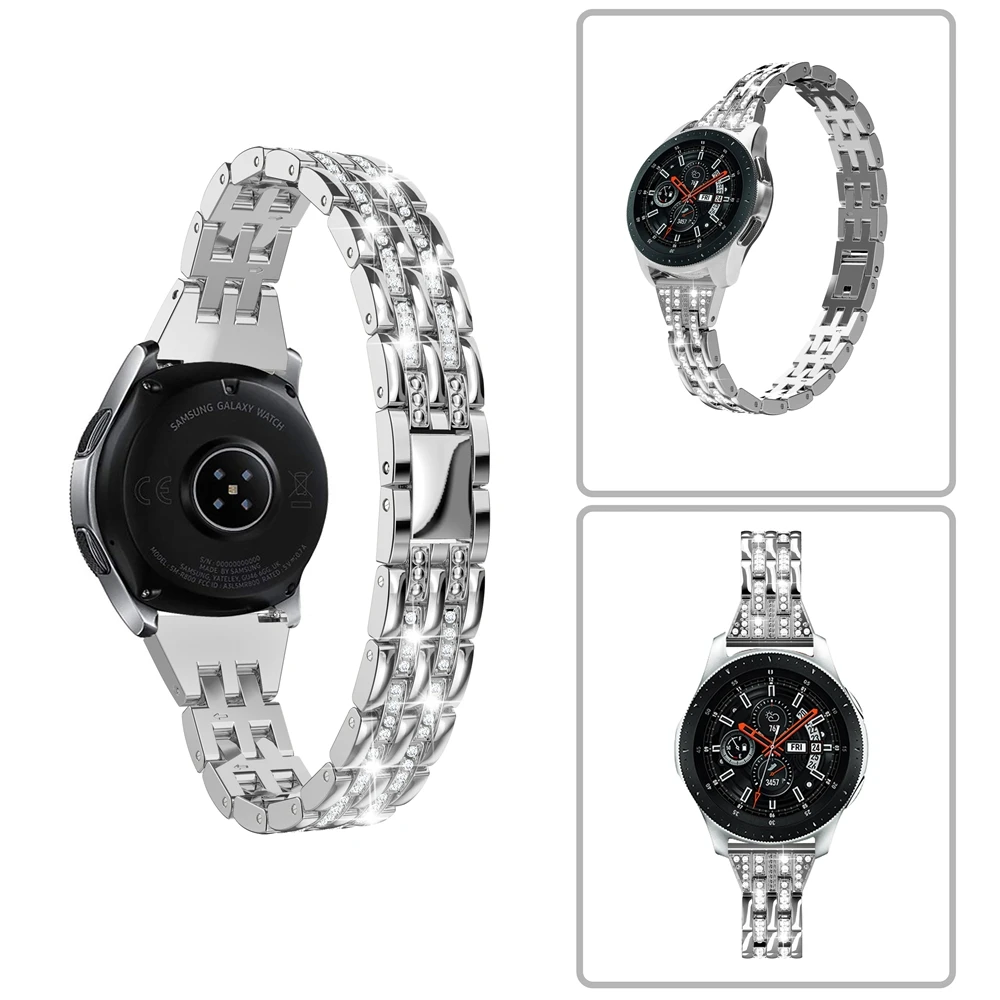 Toyouths металлический браслет с кристаллами и бриллиантами для samsung Galaxy Watch 42 мм, браслет, браслет, женский ремешок для Galaxy Watch Active2 40 мм