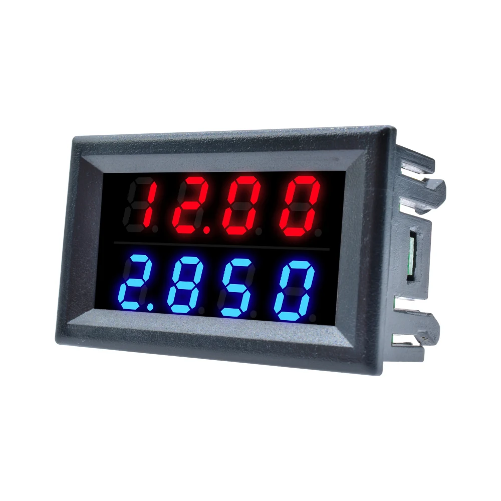 Mini 5 Wires Digital 0.28'' DC 0-100V 10A Voltmeter Ammeter Volt Amp Voltage Current Meter Tester Panel Dual LED Display