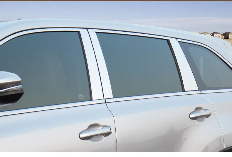 Нержавеющая сталь окна автомобиля хром планки для toyota highlander 2013 3rd поколения