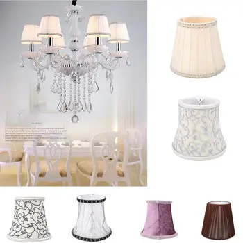 

Fashion Lampshade Wall Lamp Chandelier European Lights Home Decor Cloth Crystal Candle Simple Cover Shade Fitting Ceiling