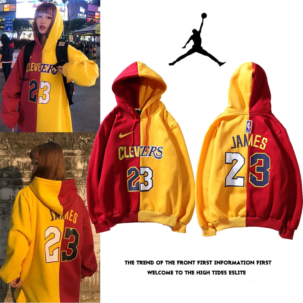 Europe And America Popular Brand Versatile New Style Cartoon Overseas Edition Mixed Colors Lettered Printing plus Velvet Ho