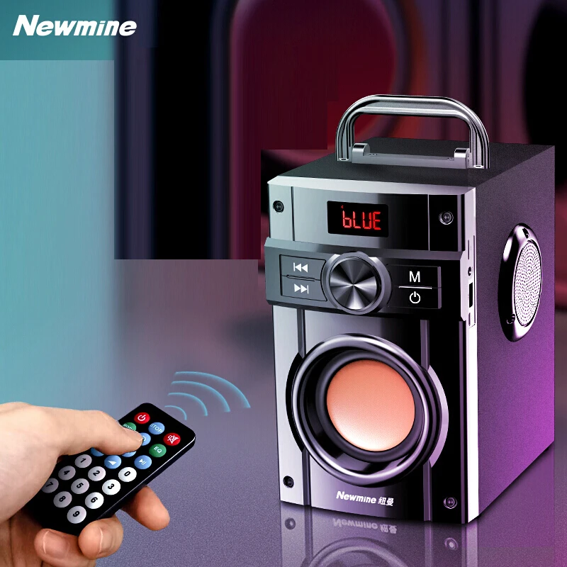 Newmine B22 Открытый Bluetooth 5,0 сабвуфер беспроводной светодиодный дисплей FM радио Поддержка TF карты Сад Пикник вечерние портативный динамик