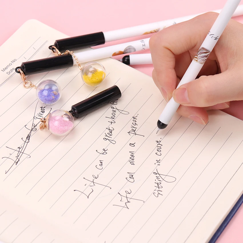 Wish Bottle Pen Starfishs серия подвеска 0,5 мм черные гелевые чернильные ручки канцелярские школьные принадлежности Canetas 1 шт