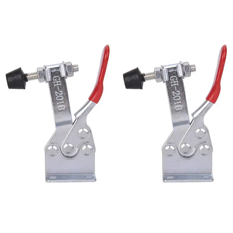 Hand Tool Toggle Clamp 201B Antislip Red Horizontal Clamp 201-B Quick Release Tool 4Pcs