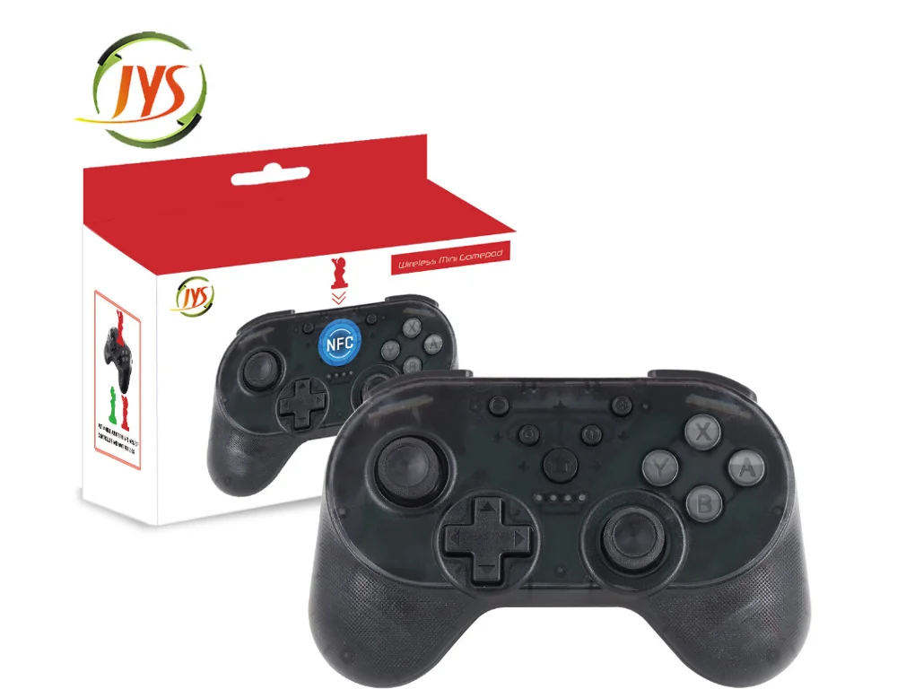 Black Мини-Компактный беспроводной Bluetooth геймпад, игровой контроллер для Nintendo DOS, переключатель NS, игровой коврик, консоль с функцией NFC - Цвет: Black
