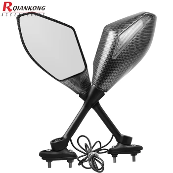 

Motorbike LED Turn Light Mirror Motorcycle Rearview Side Mirrors For Honda Kawasaki Yamaha Suzuki KTM Suzuki BMW Street Bikes