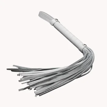 Sexy white real leather Handcuffs Bondage Ankle Cuffs Flirt Whip Under Bed Toys Erotic restraints fetish Sex Toys For Couples 3