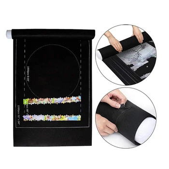 

Puzzle Roll Up Mat Jigsaw Fun Game Storage Pad Blanket Kit for Adults Fun 26x46 Inch B99