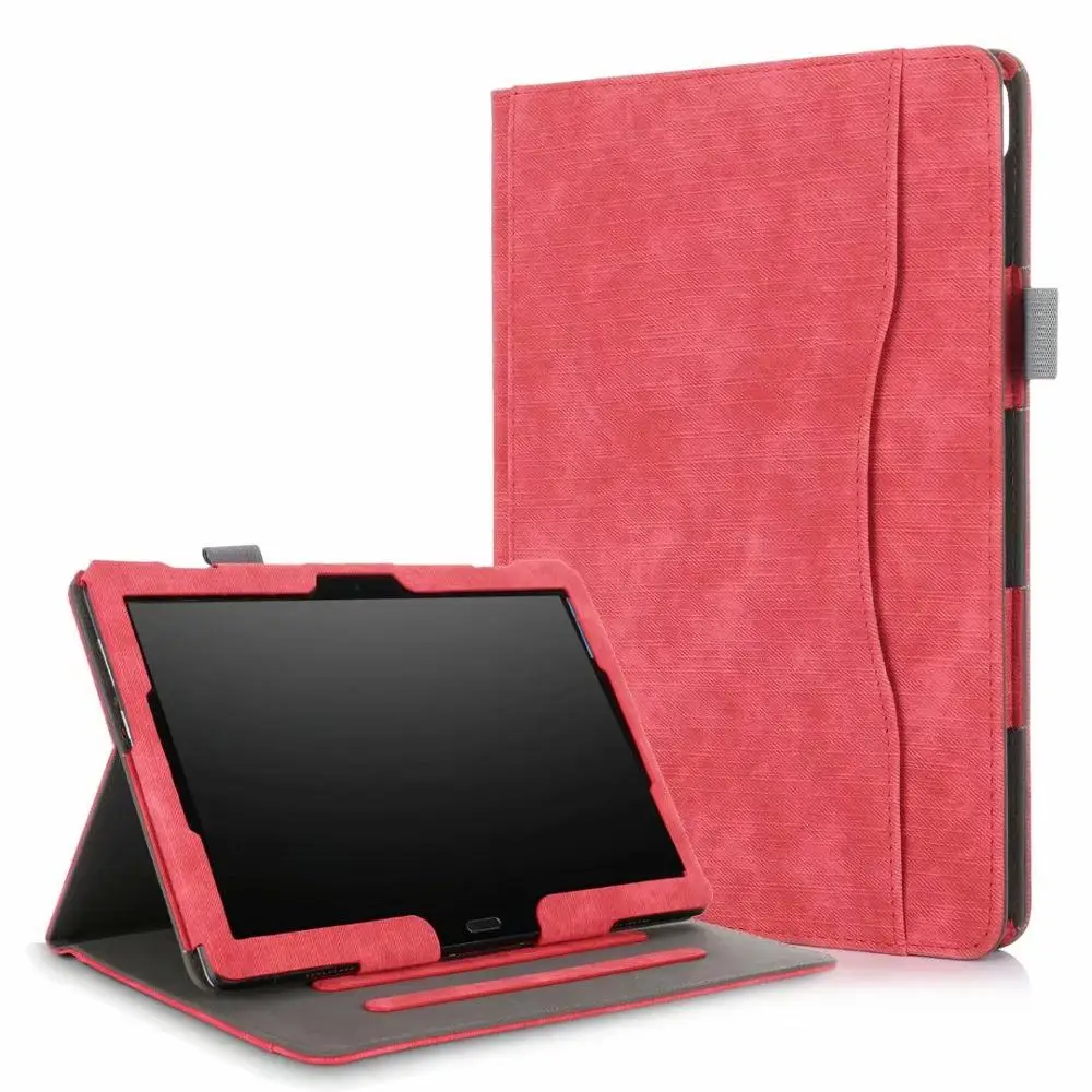 Чехол для планшета для lenovo Tab M10 TB-X605F TB-X605L TB-X505F и Tab P10 TB-X705F TB-X705L модный умный чехол из искусственной кожи чехол+ ручка - Цвет: Красный