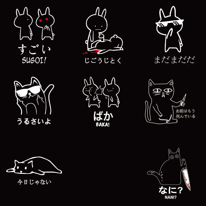 Baka Rabbit, футболка, аниме, японские милые топы, короткий рукав, хлопок, Круглый ворот, новинка, милая японская футболка, европейский размер