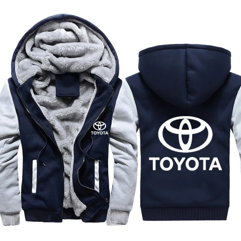 Куртка мужская с капюшоном и логотипом автомобиля Toyota толстовка повседневный