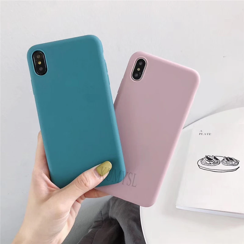 Силиконовый однотонный чехол конфетного цвета для Samsung Galaxy S8 S9 S10 плюс A10 A20 A30 A40 A50 A60 A70 A90 M10 M20 M30 M40 S10E TPU Защитный чехол
