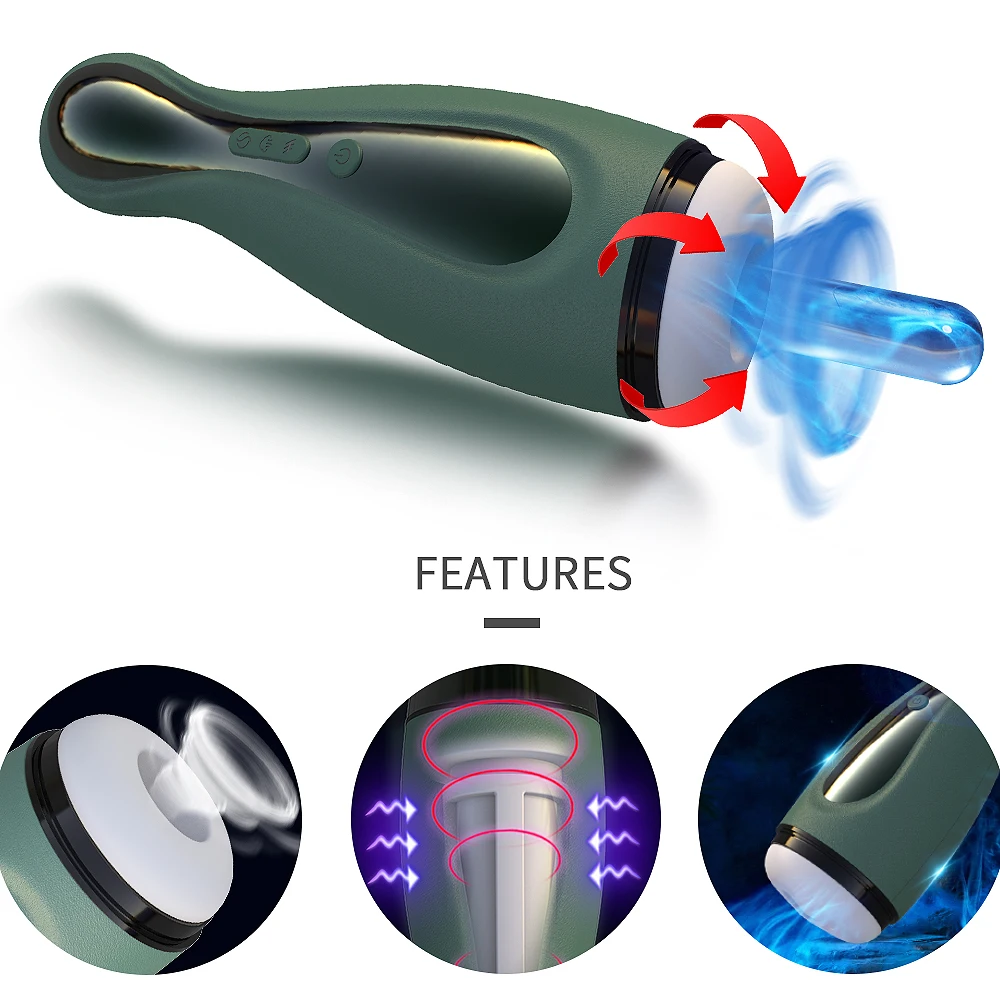 Upgrade Sucking Masturbator Blowjob Deep Throat Vibration Automatic Clip Suction Oral Sex Cup Adult Intimate sex Toys for Men 5