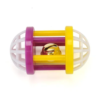 

Cute Interactive Plastic Cat Toy with Dumbbell Jingle Ball Pet Kitten Dog Puppy Playing Training Sound Scratching Product Supply