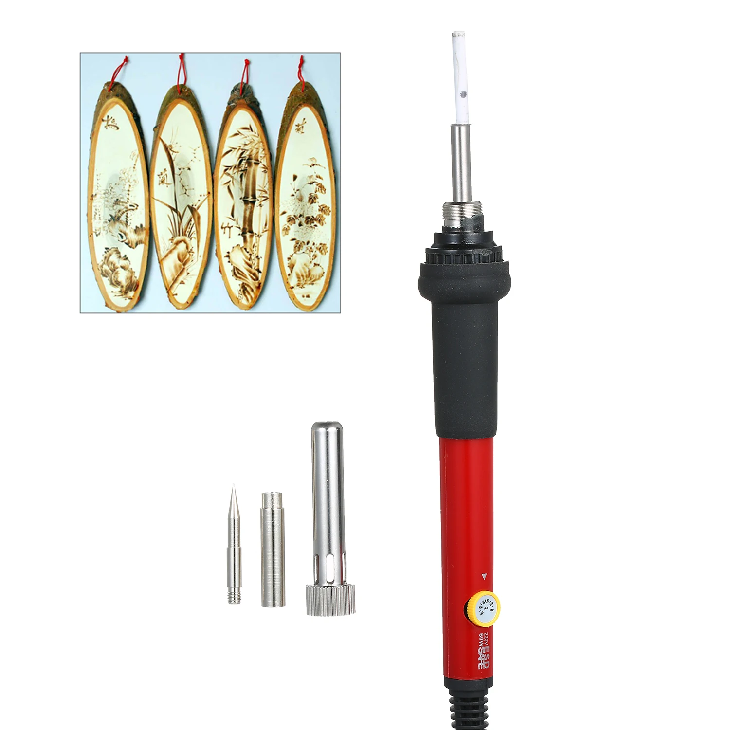 Набор паяльников с регулируемой температурой, тиснение, резьба по дереву, ПАЯЛЬНЫЕ НАКОНЕЧНИКИ, Пирография, деревянный комплект для выжигания, сделай сам, ручка для сжигания дерева