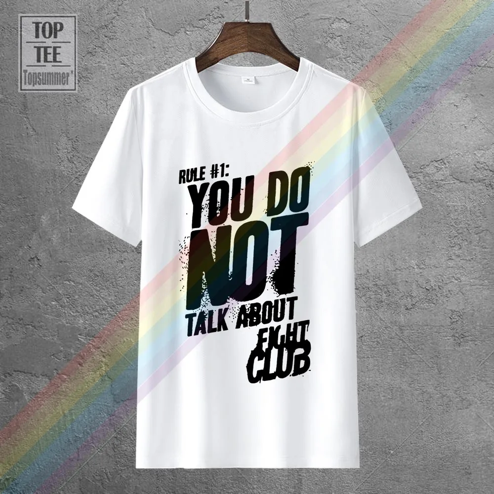 

Fight Club Rule 1 T-Shirt Gothic Emo T-Shirts Punk Hippie Branded Sweatshirts Harajuku Tshirt Goth Retro Tee Shirt