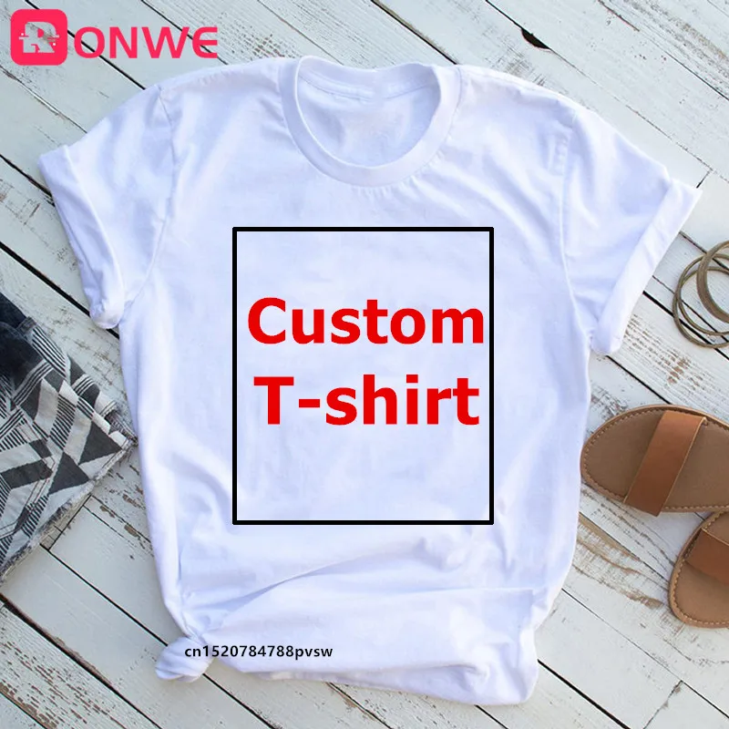 Women's DIY Print Tshirt Female Customzie Tops