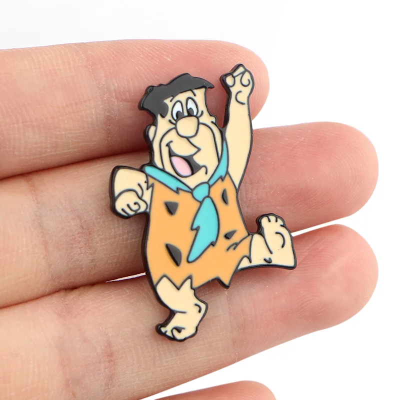 P4187 Dongmanli Flintstones металлические эмалированные булавки и броши для женщин модные нагрудные булавки рюкзак сумки значок подарки