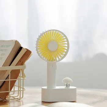 

Mushroom Light Portable Mini Fan 5 Speed Natural Wind USB Rechargeable Handheld Air Cooler Fan Personal Air Conditioner For Hom