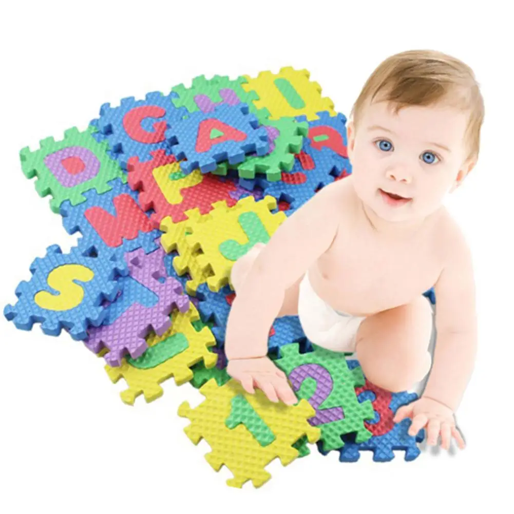 36Pcs Children Crawling Foam Floor Mat Education Toy 36Pcs# 6cm HUAhuako Alphabet Numbers Puzzles 