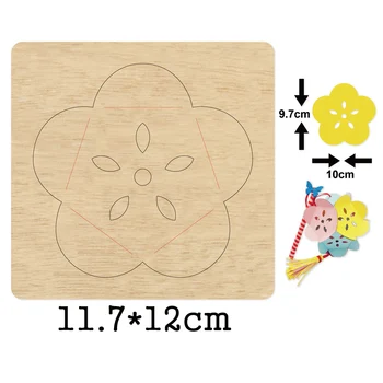 

Cute Flower Keychain Cutting Wood Dies Daisy Chain Ring Wooden Dies Suitable For Common Die Cutting Machines on the Market 2020