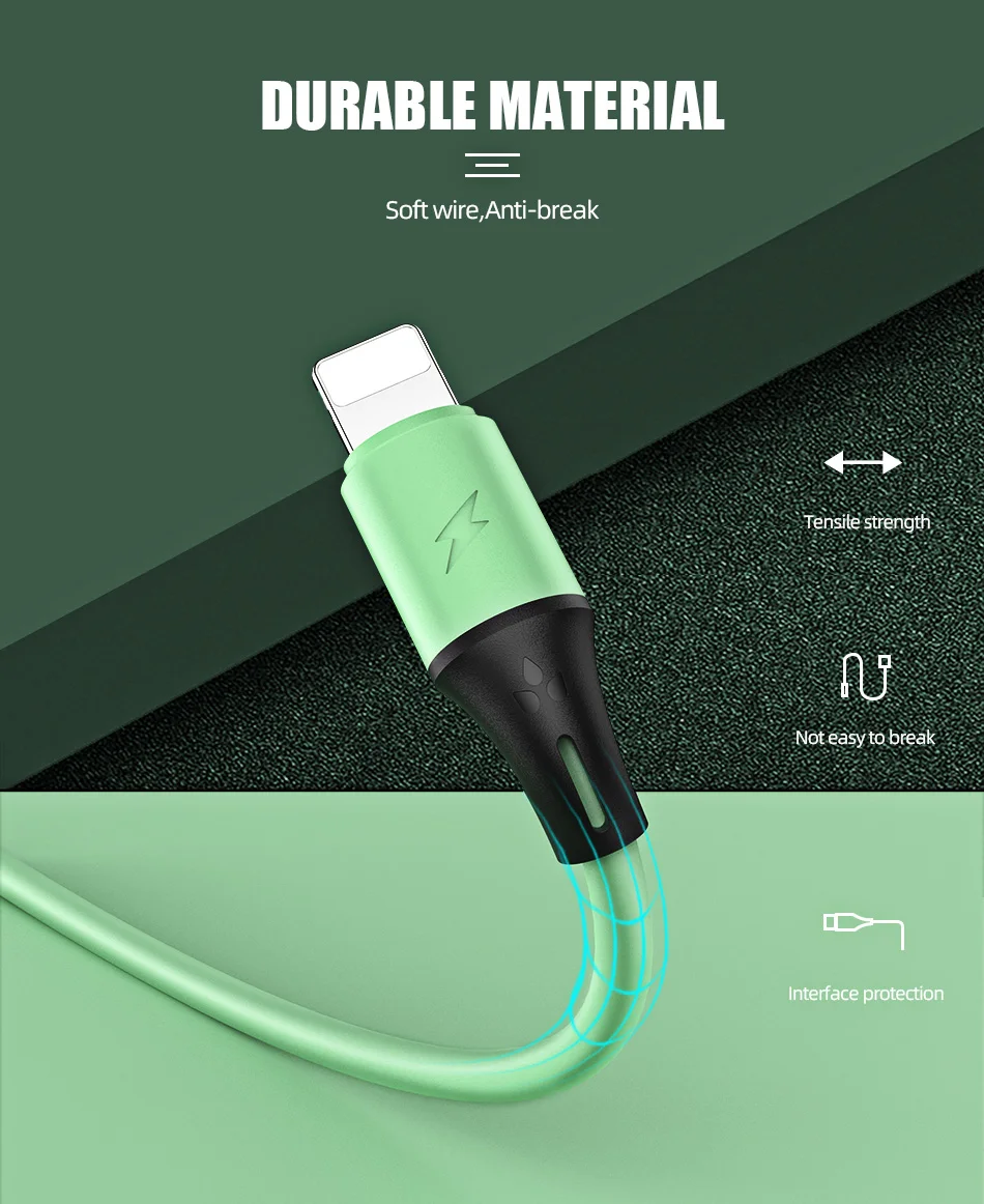 !ACCEZZ 3 in 1 USB Cable For iPhone 11 XS Pro Max 8 Plus Samsung S10 Xiaomi Redmi Note 5 USB C 8 Pin Android Charging Cable Cord (6)